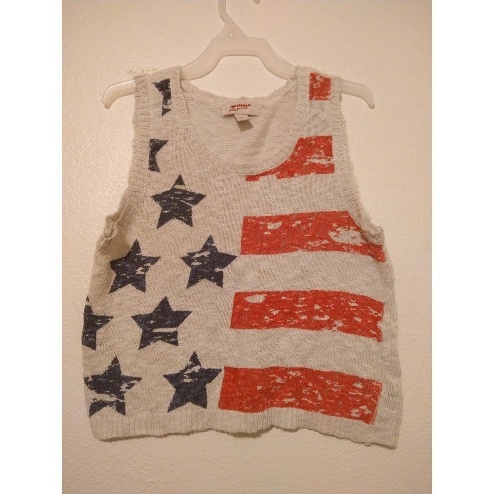 Ladies American Flag Crop Top Size M, Arizona Jean Co.